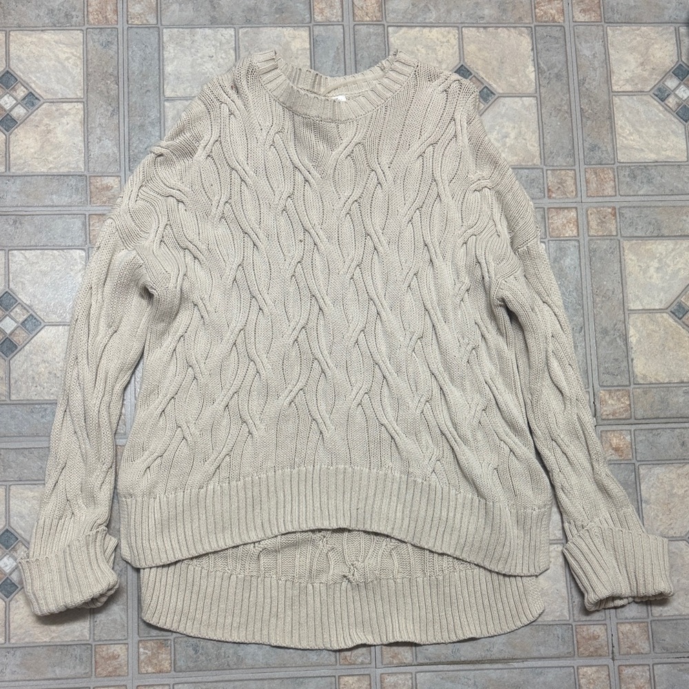 Cable knit sweater